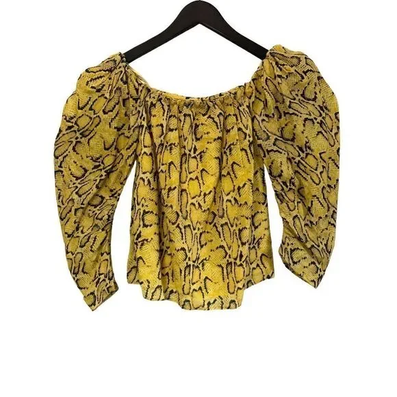 NWT Frame off the shoulder billow top In python size small